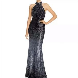 $335 NWT Aqua Womens Sequined Dress Gown Sz4
